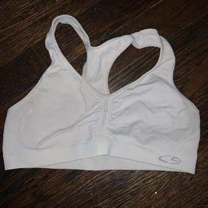 Champion white stretch sports bra